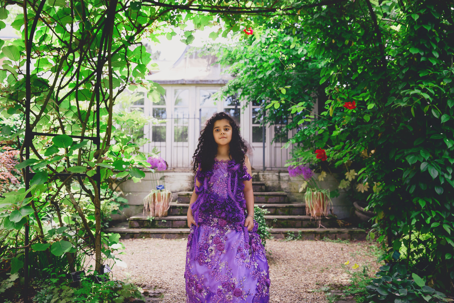 Purple Orchid Couture Dress by Miashan - Beautiful hand crafted high fashion for girls