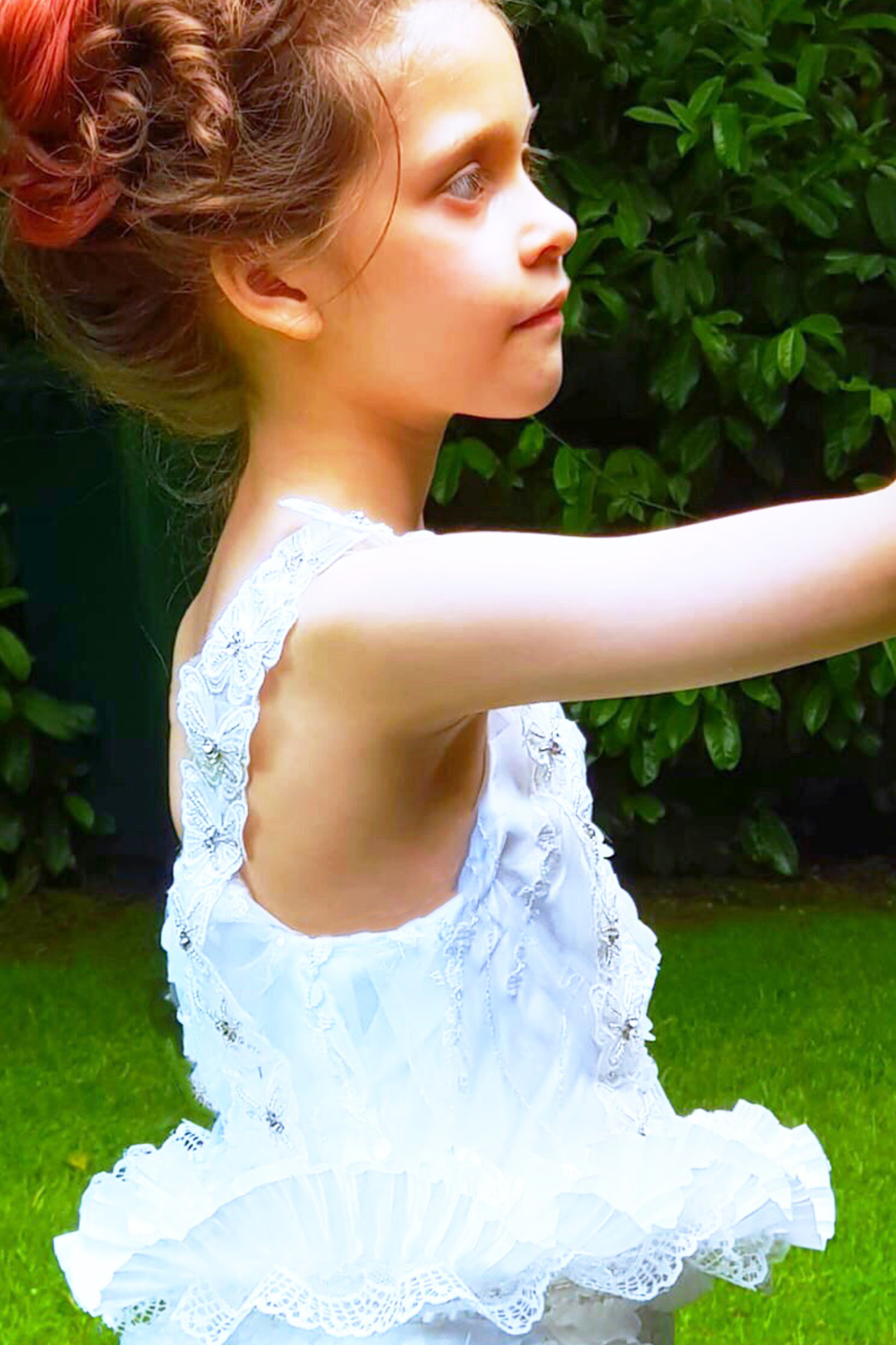 White Azalea Couture Dress by Miashan - Beautiful hand crafted high fashion for girls
